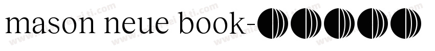 mason neue book字体转换